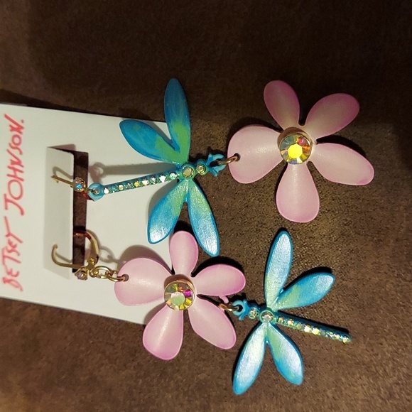 Broche Betsey Johnson Dragonfly Rouge à Strass - Référence BJ83068 - Neuf Avec étiquette